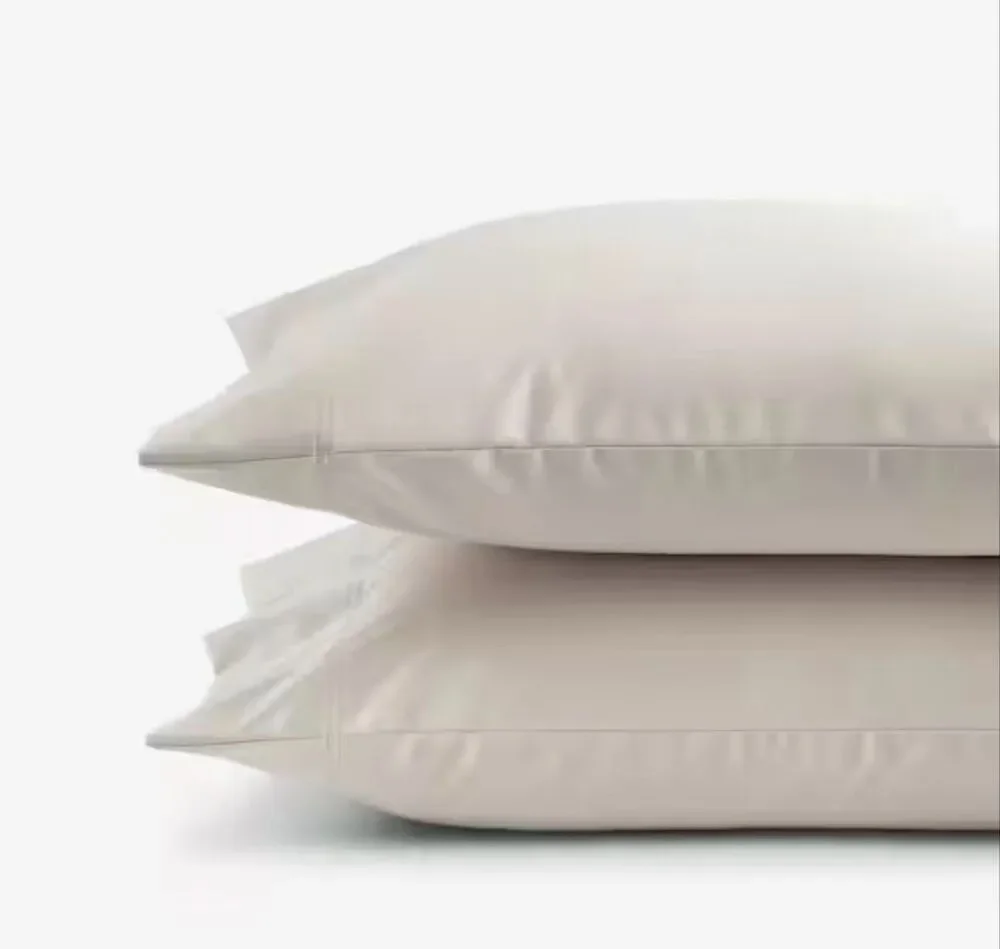 The Company Store NWT Legends Hotel Alabaster Cotton Sateen Pillowcase Pair Kin